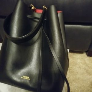 Ralph Lauren Debby Leather Drawstring Bag